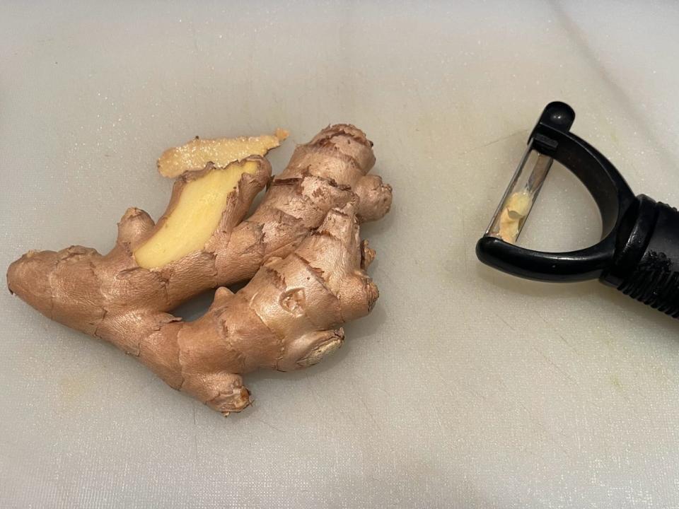 Ginger and a peeler.