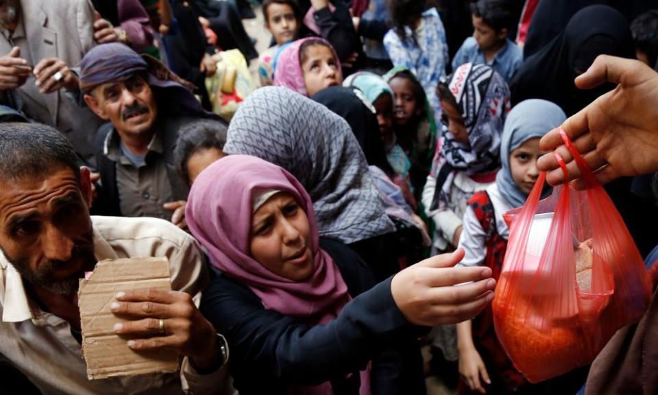 <span>Photograph: Mohammed Hamoud/Getty Images</span>