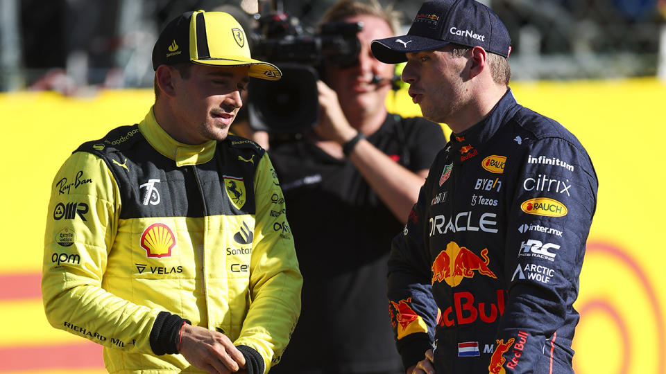 Both Charles Leclerc and Max Verstappen were disuappointed but understanding of the decision to end the Italian GP behind the safety car. (Photo by Eric Alonso/Getty Images)