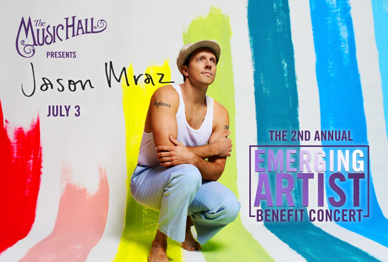 Jason Mraz headlines Second Annual Emerging Artist Benefit Concert on July 3, 2024, at The Music Hall in Portsmouth