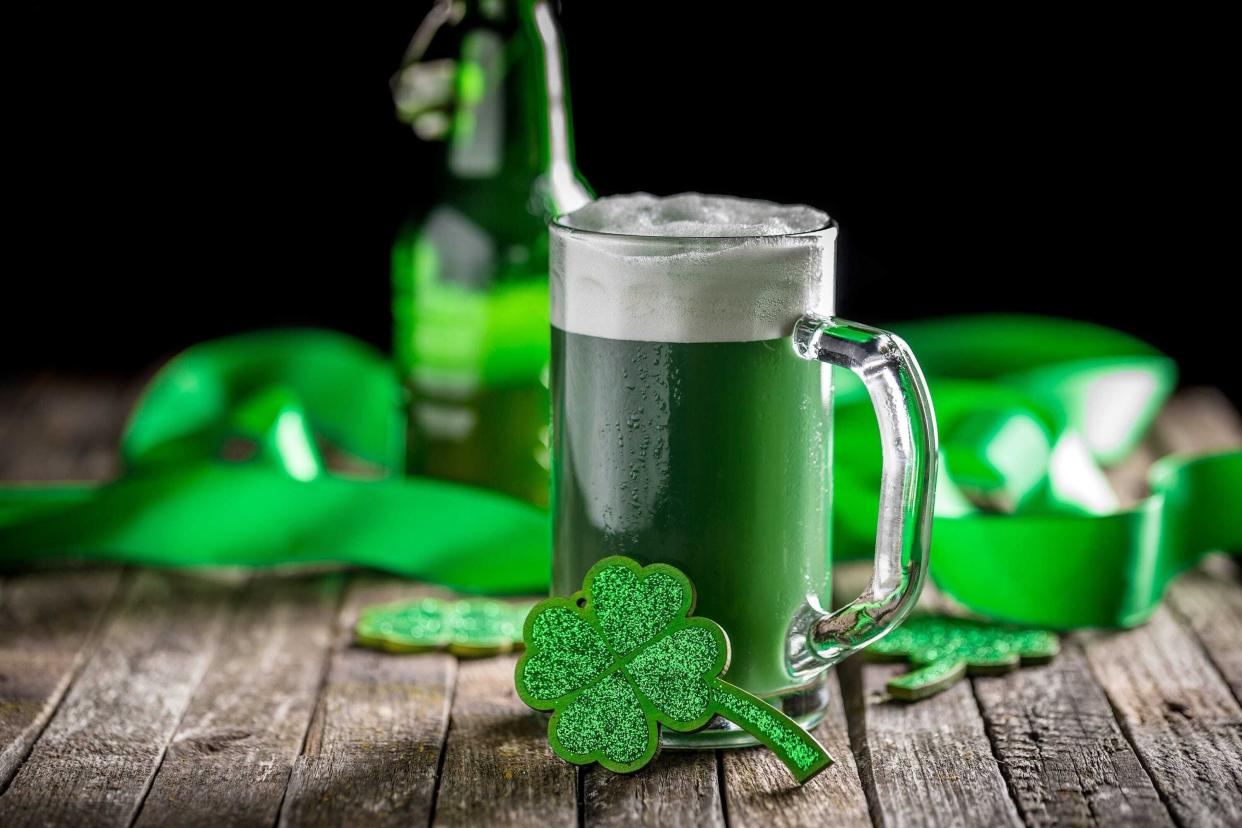 Green beer is synonymous with St. Patrick's Day.