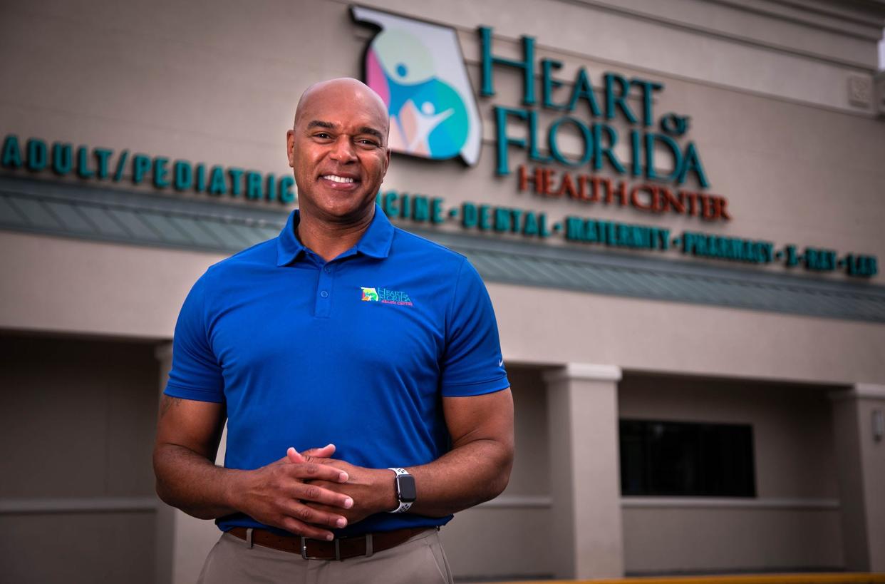 Heart of Florida Health Center CEO Jamie Ulmer stands outside the Heart of Florida's main office on Silver Springs Boulevard on Friday. Ulmer will be leaving on June 24 to take on a new role as CEO of Healthcare Network of South Florida in Naples, FL.