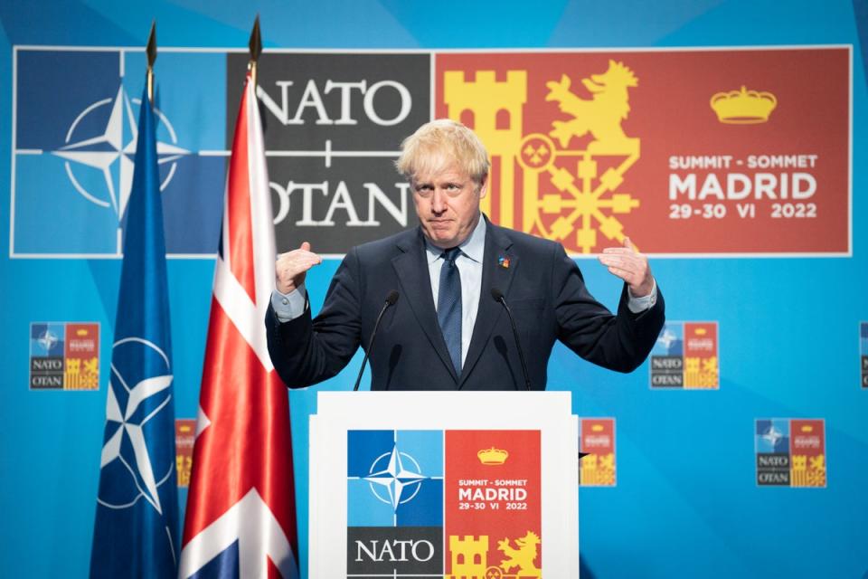 Prime Minister Boris Johnson has promised a further £55bn in defence spending over the rest of the decade in response to the threat posed by Russia (Stefan Rousseau/PA) (PA Wire)