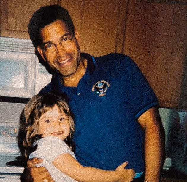 The author as a child with her father.