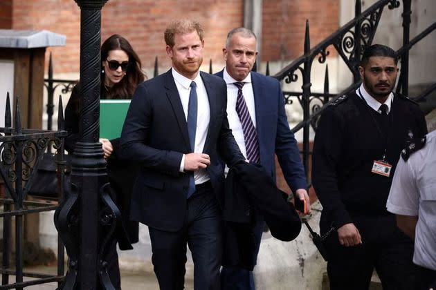 Prince Harry, Duke of Sussex, leaves the High Court in London, Britain March 27, 2023. 