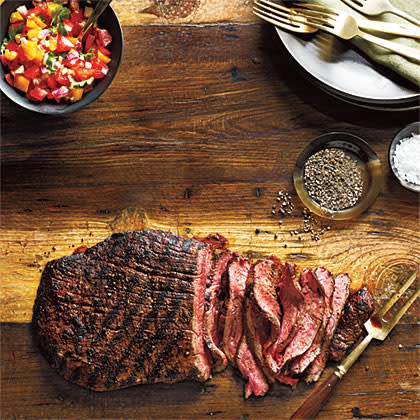 Spice-Rubbed Flank Steak with Fresh Salsa