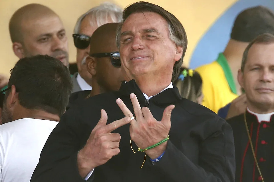 Bolsonaro fechou evento de 7 de setembro no Rio com discurso (Wagner Meier/Getty Images)