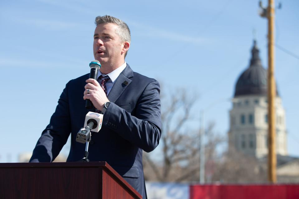 Adam Proffitt, the secretary of the Kansas Department of Administration and the governor's budget director, did not indicate how much of a $2.8 billion budget surplus could go toward tax cuts.