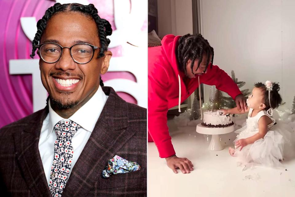 <p> Monica Schipper/WireImage; Nick Cannon/Instagram</p> Nick Cannon and daughter Halo