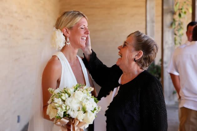 The author and her mom on her wedding day.