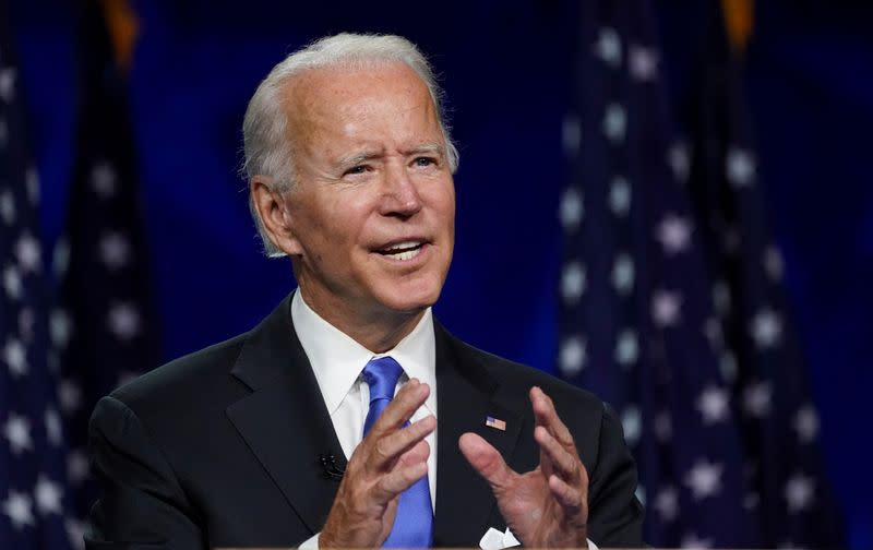 FILE PHOTO: Former U.S. Vice President Joe Biden accepts the 2020 Democratic presidential nomination