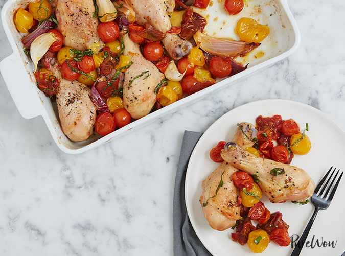 Friday Dinner: Roasted Drumsticks with Tomatoes