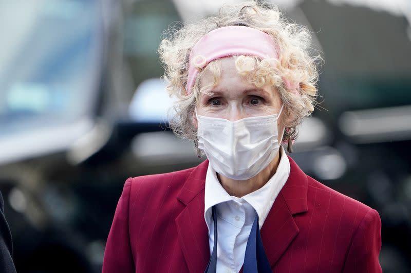 FILE PHOTO: Donald Trump rape accuser E. Jean Carroll arrives for her hearing at federal court