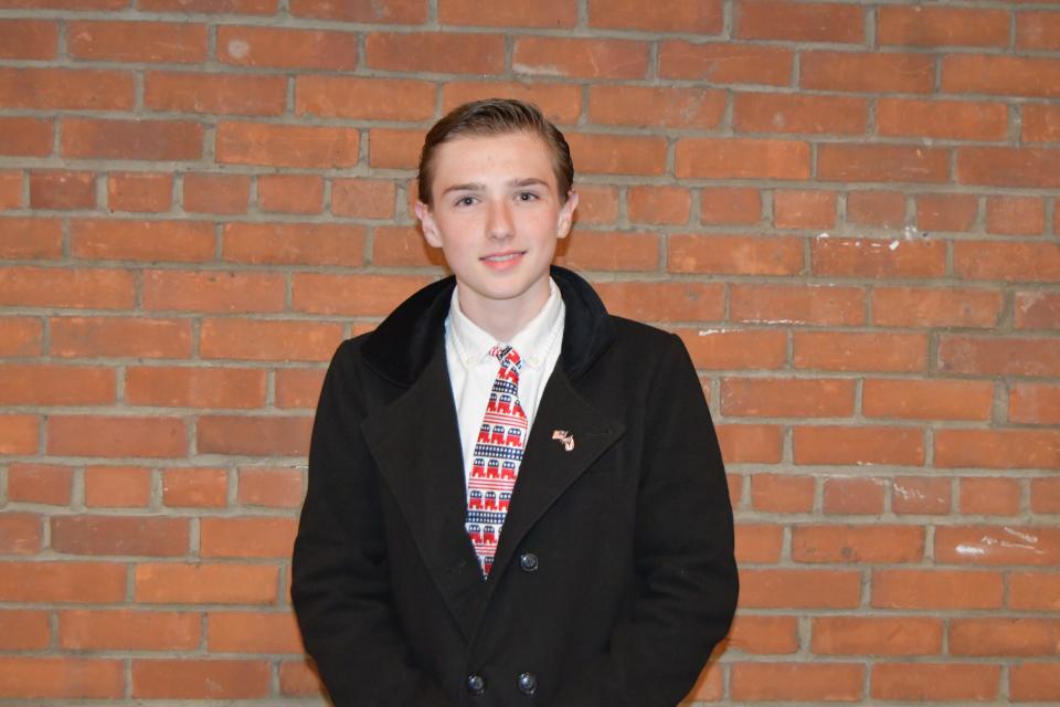 Kollin Frasure, 14, may be too young to vote but that hasn't stopped him from being active in supporting the Sandusky County Republican Party.