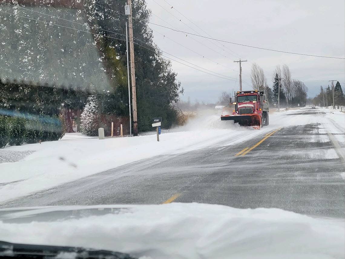 Whatcom County Maintenance and Operations crews have been on 24-hour shifts since Sunday morning, Dec. 18, to clear snow from roads.