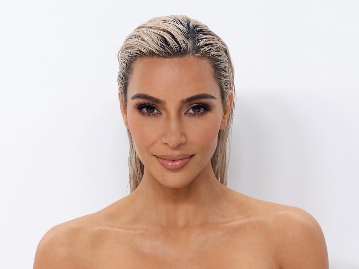 Kim Kardashian shows off her curves in her latest Skims shapewear