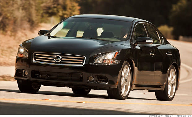 <b>Midsize Car: <a href="http://autos.yahoo.com/nissan/maxima/" data-ylk="slk:Nissan Maxima;elm:context_link;itc:0;sec:content-canvas" class="link ">Nissan Maxima</a></b><br>MSRP: $31,000-$33,240. Average Discount: 11.6 percent. Nissan won’t be redesigning its flagship sedan until 2015, so the 2013 vintage will remain fresh for at least another year, made more attractive by a deep dealer discount.