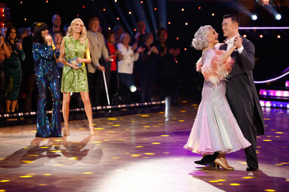 Angela Rippon and Kai Widdrington have their last dance on Strictly Come Dancing. (BBC)