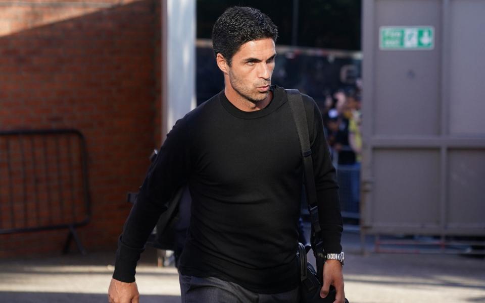 Arsenal manager Mikel Arteta arrives for the Premier League match at Selhurst Park, - PA