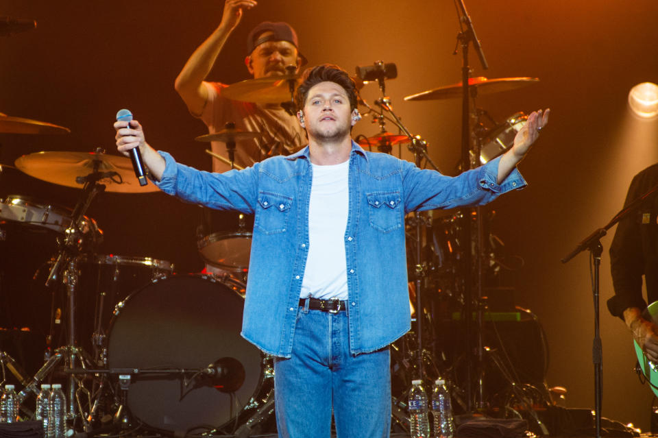 Niall Horan perform on stage as a special guest of Thomas Rhett on day one of the C2C Country To Country 2023 Festival at The O2 Arena on March 10, 2023 in London, England. (Photo by Joseph Okpako/WireImage)