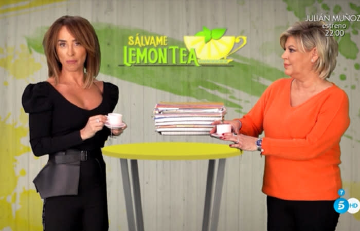 Mar&#xed;a y Terelu en la promo de Lemon tea