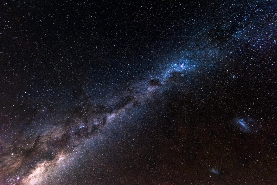 The milky way is pictured from the Southern Hemisphere.