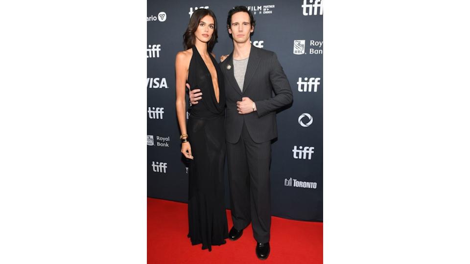 Kaia Gerber and Cory Michael Smith attended the premiere of 'Saturday Night; during the 2024 Toronto International Film Festival 