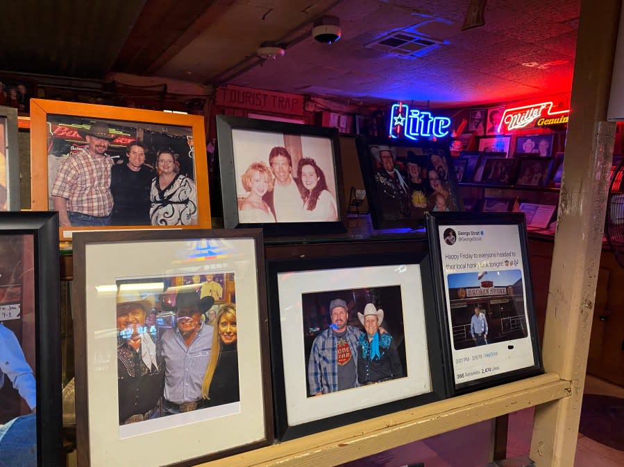 Pictures of musicians and the Broken Spoke family fill the dance hall walls in every room (KXAN Photo/Anabella Cooper).