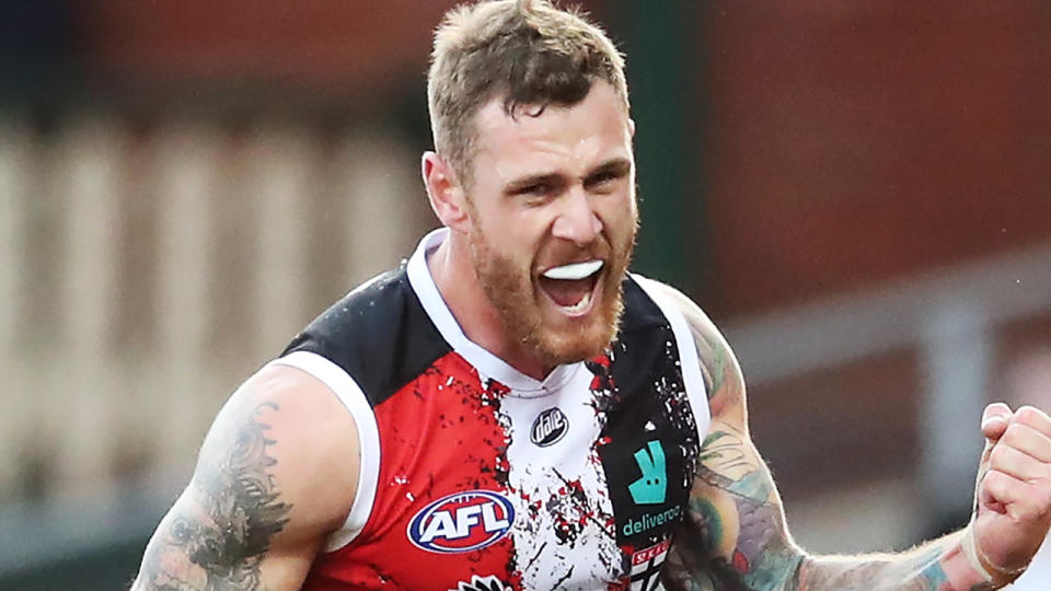 St Kilda's Tim Membrey missed last weekend's match against Adelaide for family reasons. (Photo by Matt King/AFL Photos/via Getty Images)