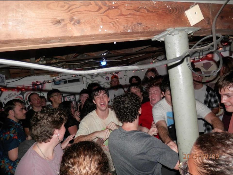 The scene inside one of three underground music venues in Newark, where bands from Delaware and the surrounding region perform secret shows for fans.