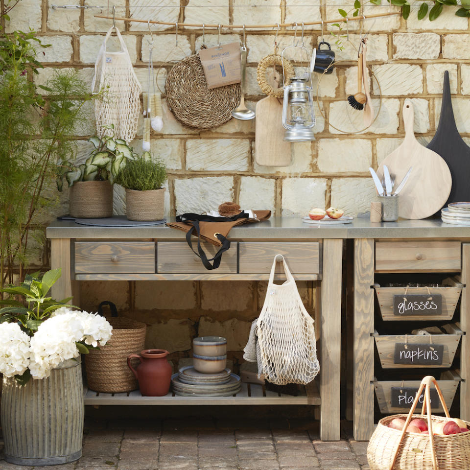 Create a mini outdoor kitchen