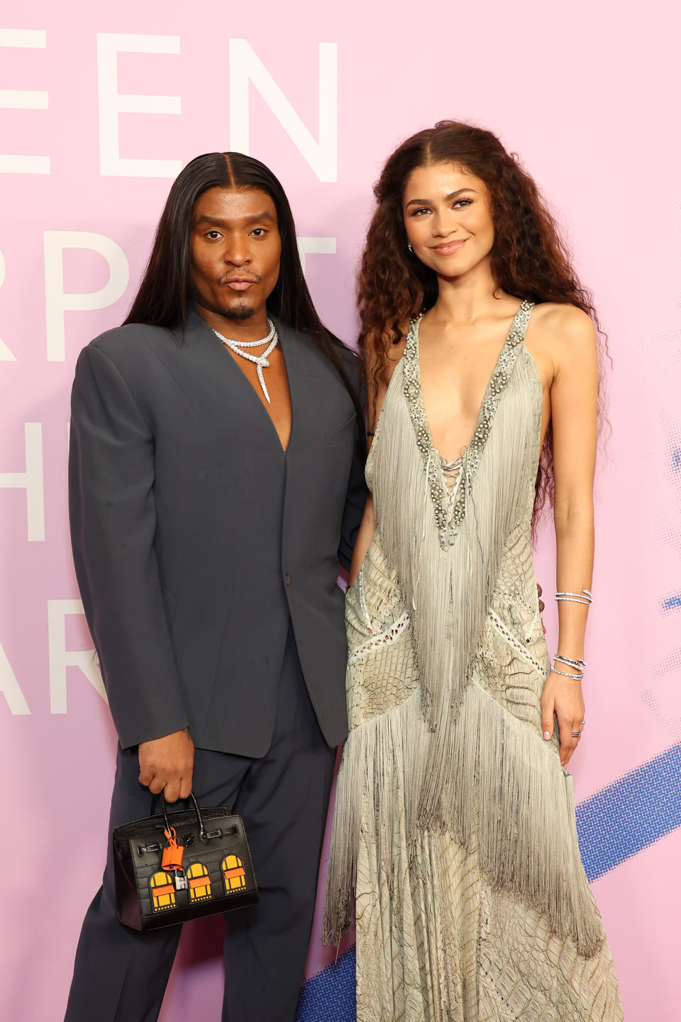 Closeup of Law Roach and Zendaya