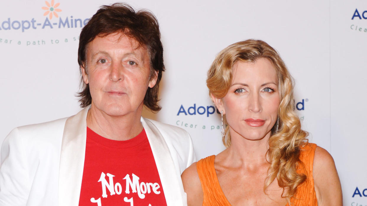 PAUL McCARTNEY & wife HEATHER MILLS McCARTNEY at the fifth annual Adopt-A-Minefield Gala in Beverly Hills.