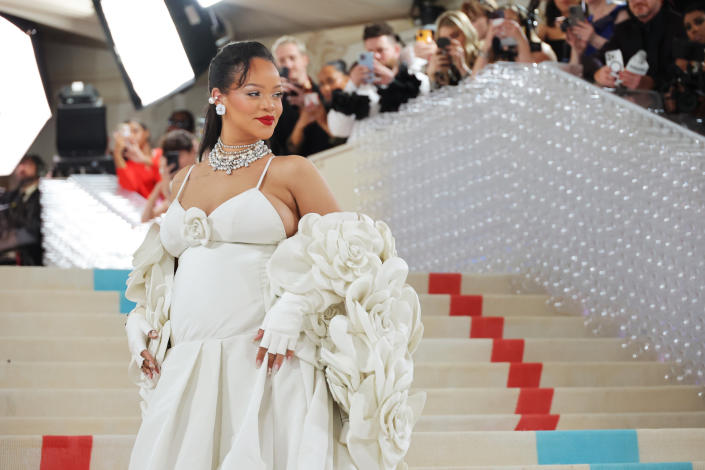 Rihanna celebrates at the 2023 Met Gala