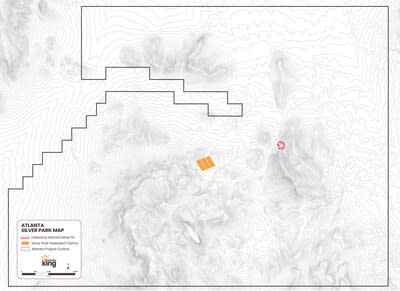 Figure 1. Location map of the Silver Park property in relation to the current Atlanta Project boundary. (CNW Group/Nevada King Gold Corp.)