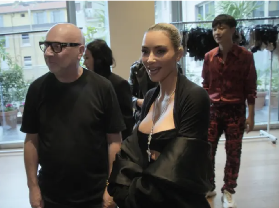 Kim with Domenico Dolce