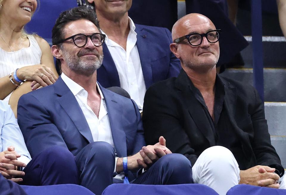 Hugh Jacman at the US Open on August 31 (Getty Images)