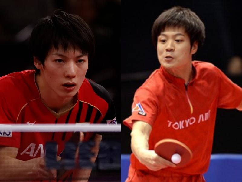 日本桌球選手松平健太（左）與大矢英俊（右）都曾傳出與福原愛交往的緋聞。（翻攝自wiki、日本卓球navi網站）