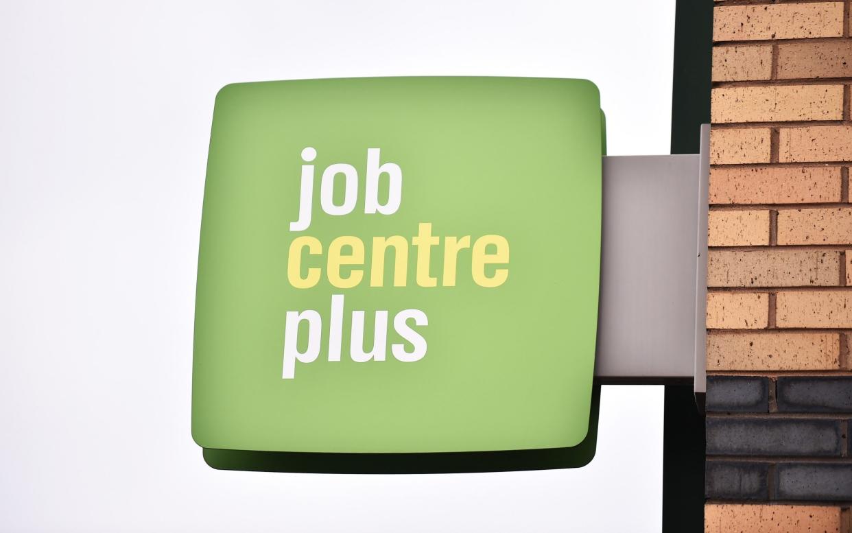 A job centre plus employment office logo is displayed