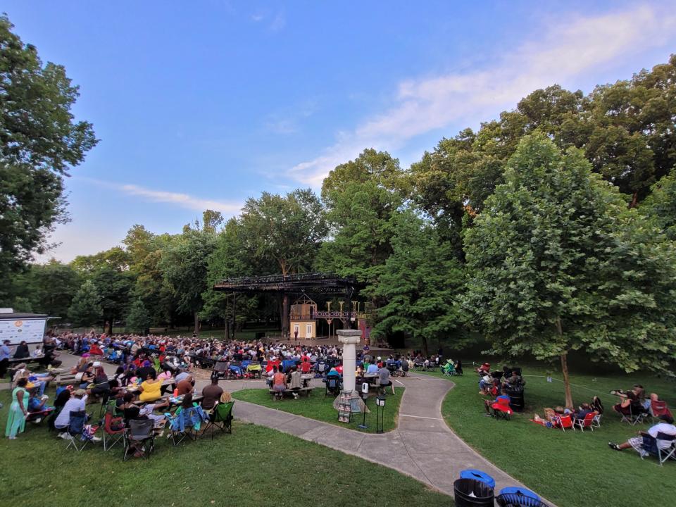 Louisvillians attend a play at the Kentucky Shakespeare Festival.