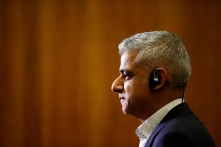 Mayor of London Sadiq Khan visits Wandsworth Town Hall after local government elections in London, Britain, May 4, 2018. REUTERS/Henry Nicholls