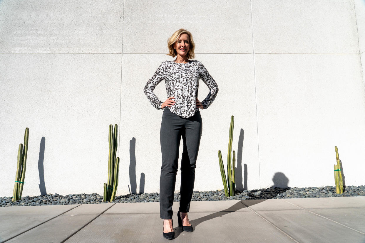 Karrin Taylor Robson, founder and president of Arizona Strategies, poses for a portrait at her company headquarters in Phoenix on Nov. 17, 2022. Robson was a Republican candidate for Arizona governor in 2022, and lost in the primary election to former television news anchor Kari Lake.