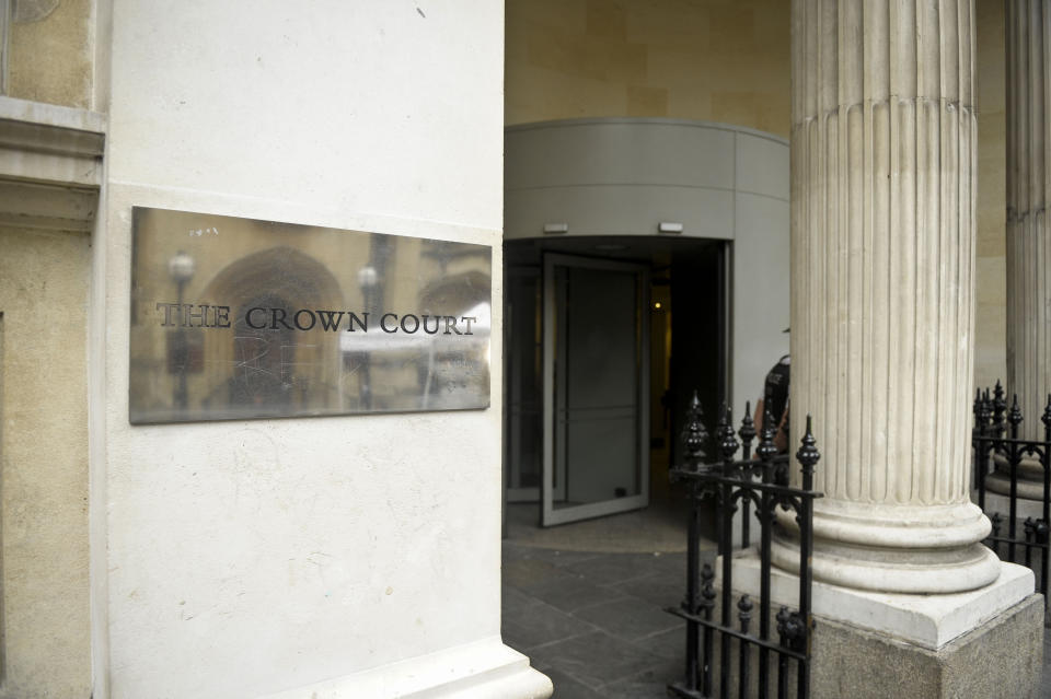 A general view of the mirrored sign outside Bristol Crown Court, Small Street, Bristol.   (Photo by Ben Birchall/PA Images via Getty Images)