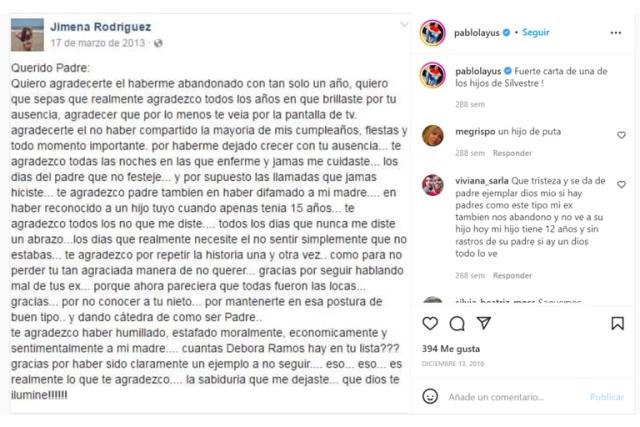 Silvestre reveló que no tiene vínculo con ninguno de sus seis hijos: “Yo ya  perdoné, ahora depende de ellos”