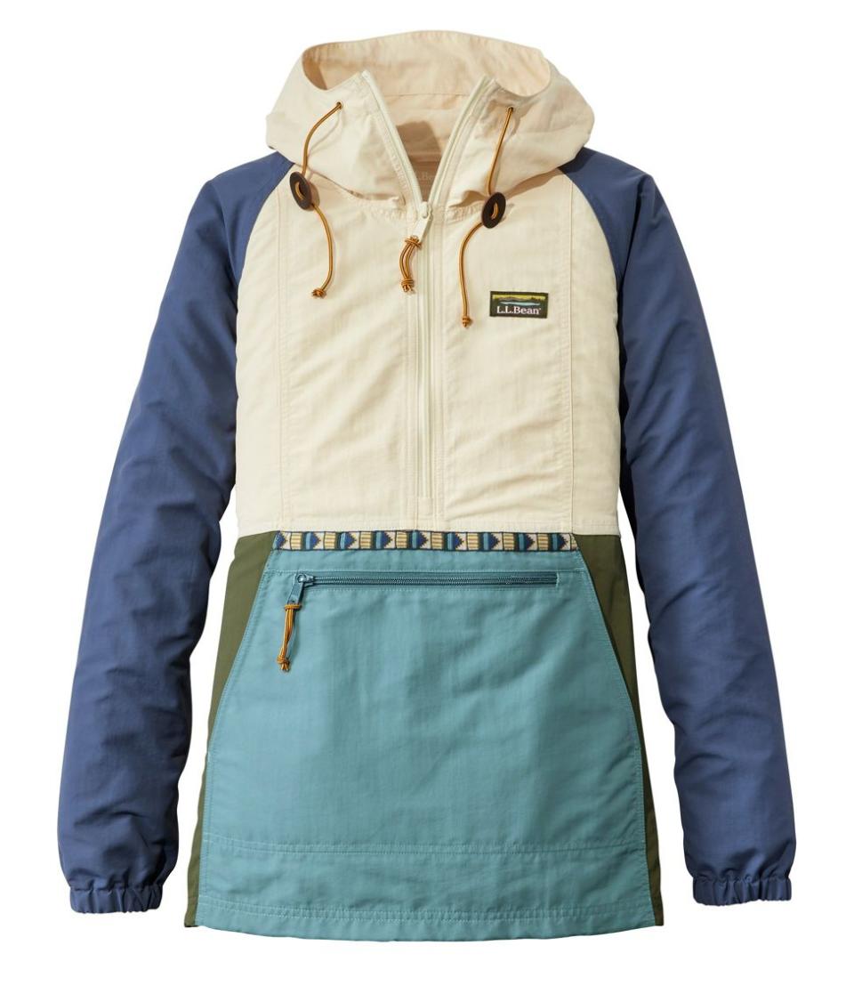 Women's Mountain Classic Anorak, Multi-Color. Image via L.L. Bean.