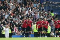 <p>The former Everton prodigy came back to inflict defeat on the Toffees at Goodison Park. Rooney controlled the ball, leaving Tony Hibbert for dead before finishing from a tight angle. </p>