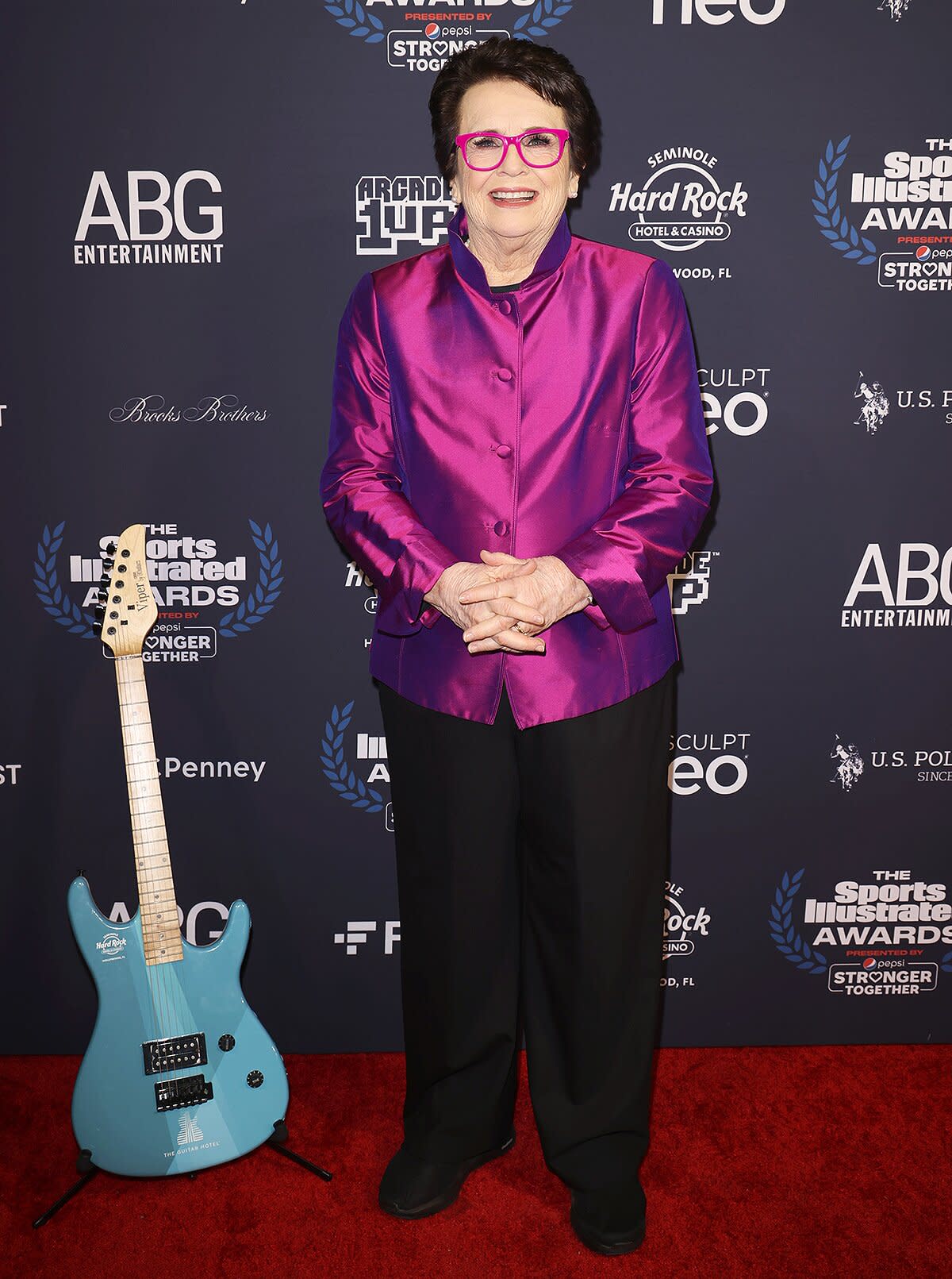 Billie Jean King attends The 2021 Sports Illustrated Awards at Seminole Hard Rock Hotel &amp; Casino on December 07, 2021