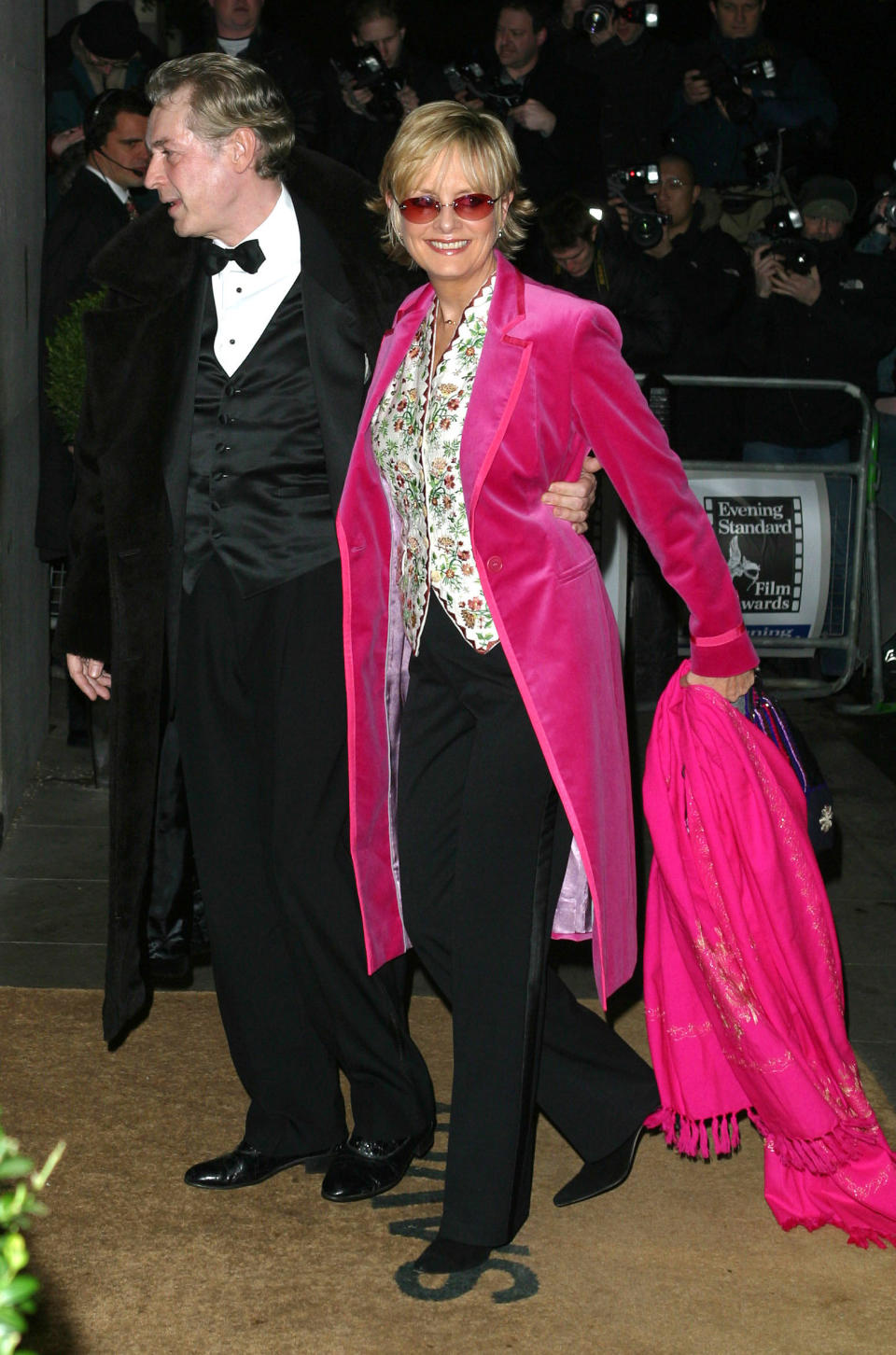 Twiggy attends the Evening Standard British Film Awards in 2003 at The Savoy in London.