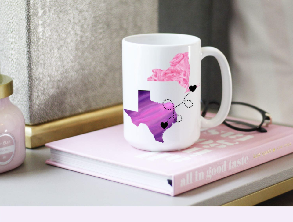 8) Long Distance Love Mug