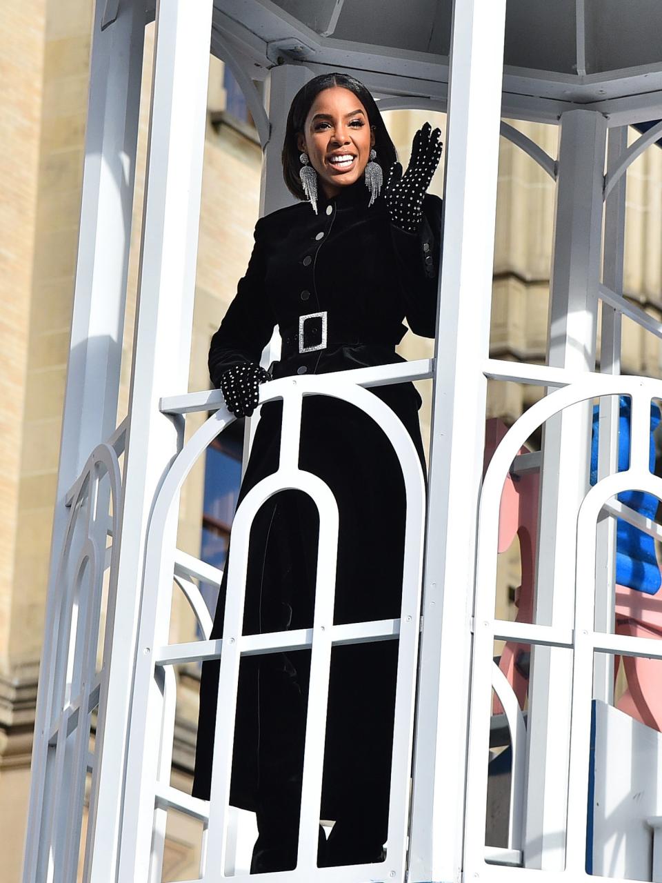 Kelly Rowland manned The Toy House of Marvelous Milestones float.